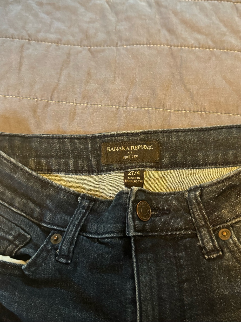 Banana Republic Wide Leg Long Stretchy Jean - Picture 3 of 5